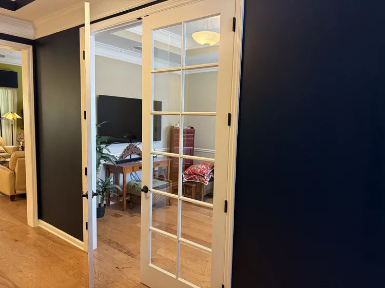 Interior remodeling with French doors